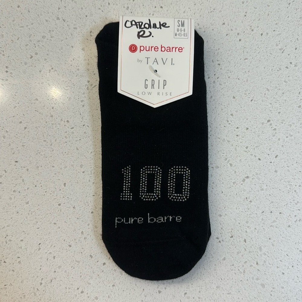 Pure Barre 100 Club Socks Size Small